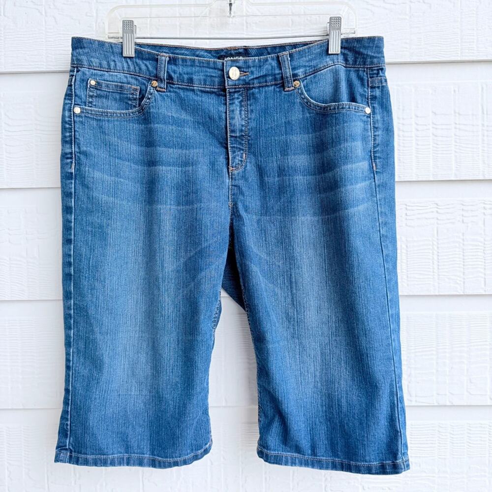 Jones New York Bermuda Stretch Denim Shorts Size 12